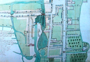 Les quartiers du Fort et du centre de Comines en 1786.